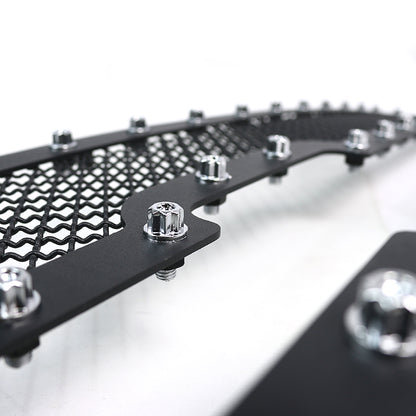 2003-2006 Chevrolet Silverado/Avalanche Rivet Style Black Stainless Steel 2PC Mesh Grille Insert