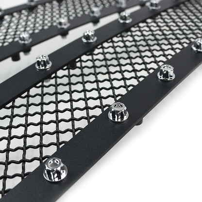 2003-2006 Chevrolet Silverado/Avalanche Rivet Style Black Stainless Steel 2PC Mesh Grille Insert