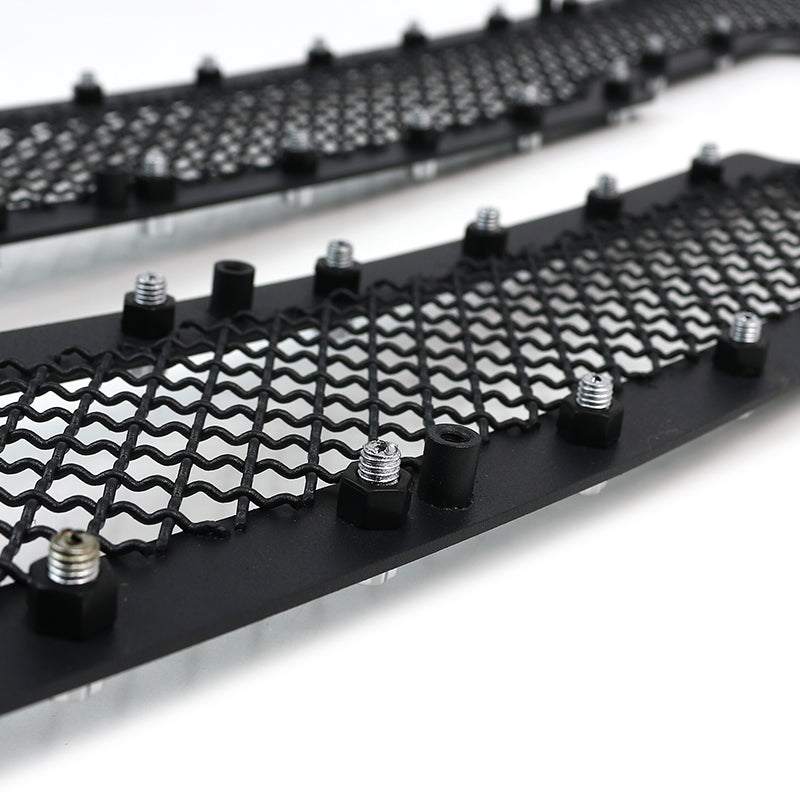 2003-2006 Chevrolet Silverado/Avalanche Rivet Style Black Stainless Steel 2PC Mesh Grille Insert