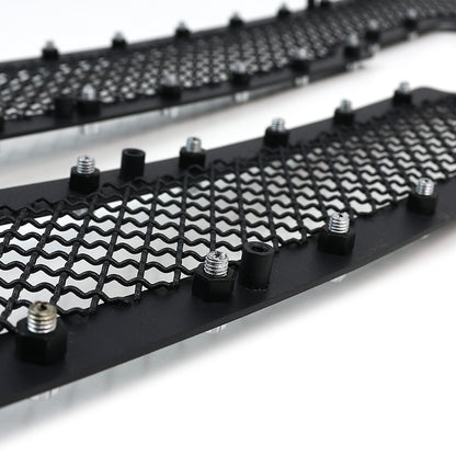 2003-2006 Chevrolet Silverado/Avalanche Rivet Style Black Stainless Steel 2PC Mesh Grille Insert