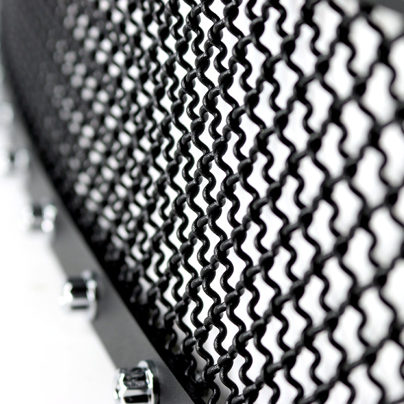 2005-2007  Chevrolet Silverado Rivet Style Black Stainless Steel 2PC Mesh Grille Insert