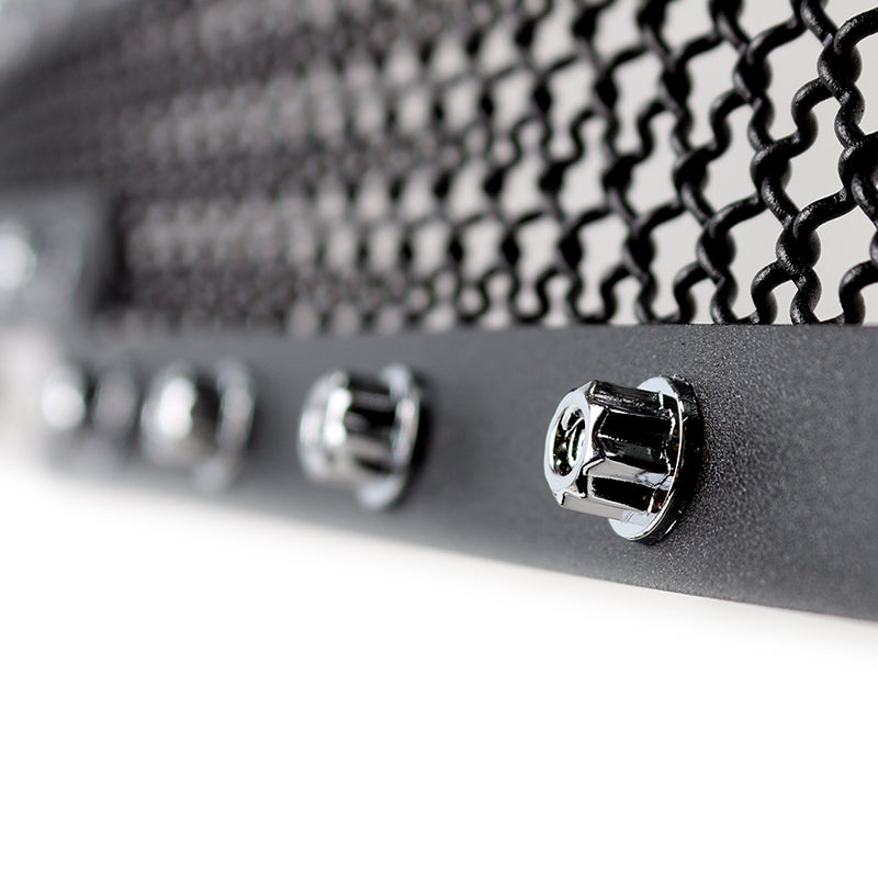 2005-2007  Chevrolet Silverado Rivet Style Black Stainless Steel 2PC Mesh Grille Insert