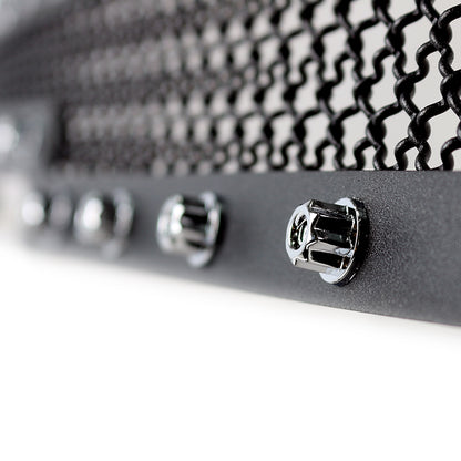 2005-2007  Chevrolet Silverado Rivet Style Black Stainless Steel 2PC Mesh Grille Insert