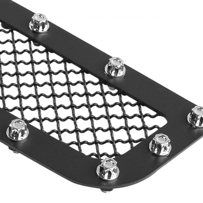 2007-2013 Chevrolet Silverado 1500/1500HD Rivet Style Black Stainless Steel 3PC Mesh Grille insert