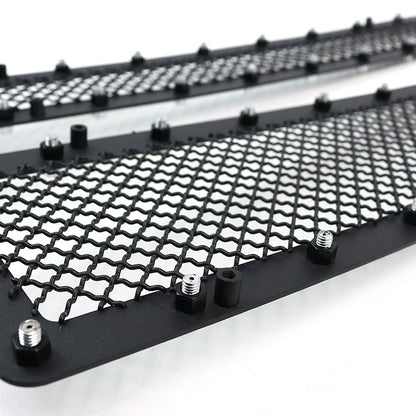 2014-2015 Chevrolet Silerado 1500 Rivet Style Black Stainless Steel 2PC Mesh Grille Insert