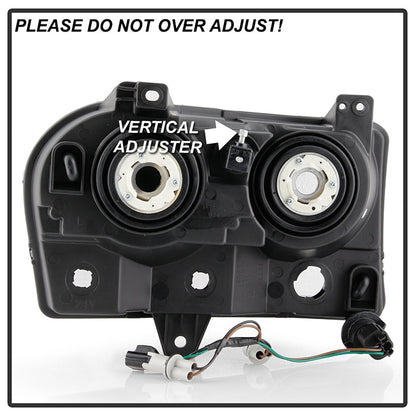 SPYDER Xtune Chrysler 300 05-08 Halogen Non-Projection Style Only Crystal Headlights Black HD-JH-C305-HA-BK 9026423