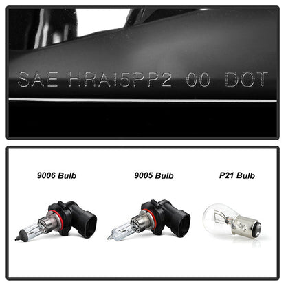 SPYDER Xtune Cadillac Deville 2000-2005 Crystal Headlights Black HD-JH-CADDEV00-AM-BK 5079824
