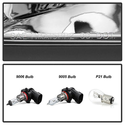 SPYDER Xtune Cadillac Deville 2000-2005 Crystal Headlights Chrome HD-JH-CADDEV00-AM-C 5079817