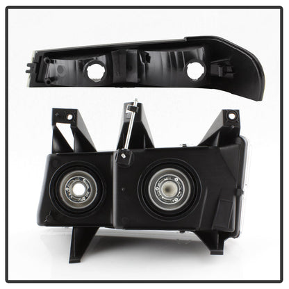 SPYDER Xtune Chevy Colorado 04-12 OEM Headlights w/ Bumper Lights Black HD-JH-CCOL04-SET-BK 9032110