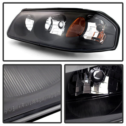 SPYDER Xtune Chevrolet Impala 00-04 OEM Headlamps Black HD-JH-CIM00-AM-BK 9027253