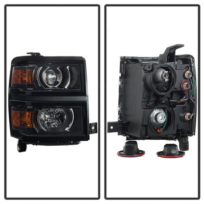 SPYDER xTune Chevrolet Silverado 1500 14-15 (Non-HD) OEM Projector Headlights - Black HD-JH-CS14-PJ-BK 9040139