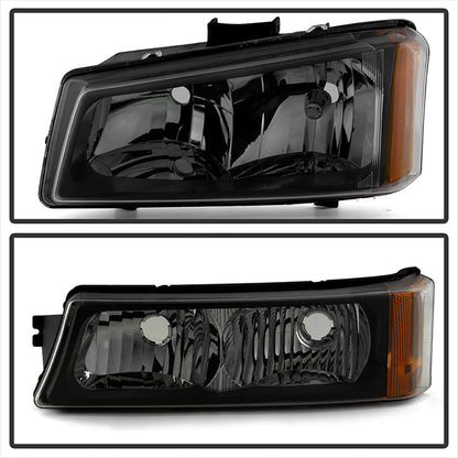 SPYDER Xtune Chevy Silverado 2500HD 03-06 Crystal Headlights w/ Bumper Lights HD-JH-CSIL03-AM-BSM-SET 9030253