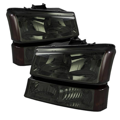 SPYDER Xtune Chevy Silverado 2500HD 03-06 Crystal Headlights w/ Amber Lights Smoke HD-JH-CSIL03-AM-SM-SET 5064523