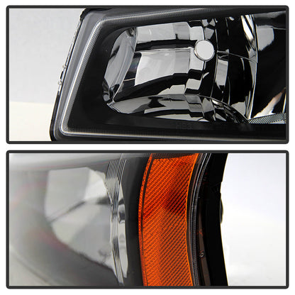 SPYDER Xtune Chevy Silverado 1500/2500/3500 03-06 Crystal Headlights Black HD-JH-CSIL03-BK-AM 5072245