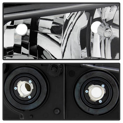 SPYDER xTune 03-06 Chevy Silverado 1500/2500/3500 Headlights LED Bmpr Lights Blk (HD-JH-CSIL03-LED-BK-SET) 9046384