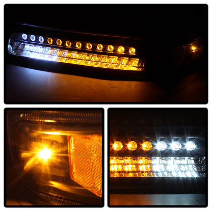 SPYDER Xtune Chevy TahOE 00-06 Headlights w/ LED Bumper Lights Amber Black HD-JH-CSIL99-LED-SET-BK 5069467