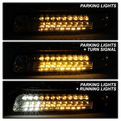 SPYDER Xtune Chevy TahOE 00-06 Headlights w/ LED Bumper Lights Amber Chrome HD-JH-CSIL99-LED-SET-C 5069474