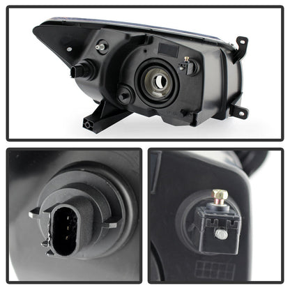 SPYDER Xtune Dodge Caliber 07-12 Crystal Headlights -Black HD-JH-DCAL07-AM-BK 9026522