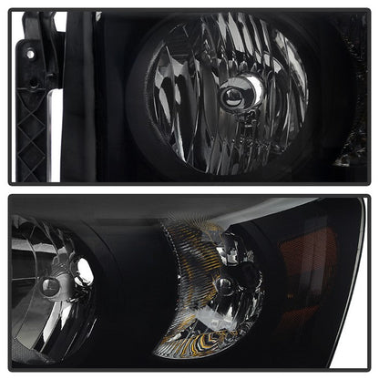 SPYDER Xtune Dodge Ram 1500 06-08 Amber Crystal Headlights Black Smoked HD-JH-DR06-AM-BSM 9030369