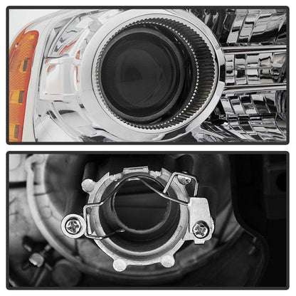 SPYDER xTune Dodge Ram 13-17 ( w/ Factory Projector LED) OEM Style Headlight - Chrome HD-JH-DR13-OE-C 9040214