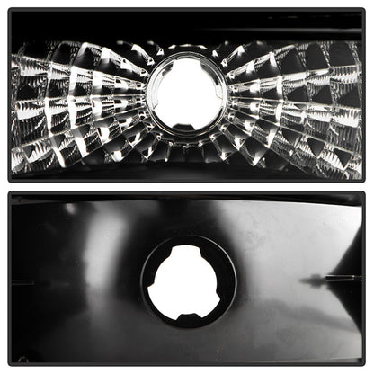 SPYDER Xtune Ford F150/Bronco 92-96 Headlights w/Corner Bumper 6pcs Amber- Black HD-JH-FB92-SET-AM-BK 5073136