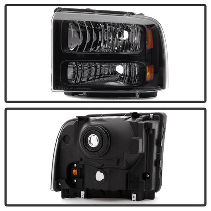 SPYDER Xtune Ford F250 F350 F450 Superduty Excursion 99-04 Headlights Black HD-JH-FF25099-HA-BK 9032998