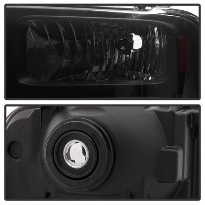 SPYDER Xtune Ford F250 F350 F450 Superduty Excursion 99-04 Headlights Black Smoked HD-JH-FF25099-HA-BSM 9033001