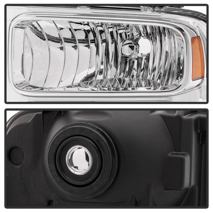 SPYDER Xtune Ford F250 F350 F450 Superduty Excursion 99-04 Headlights Chrome HD-JH-FF25099-HA-C 9033018