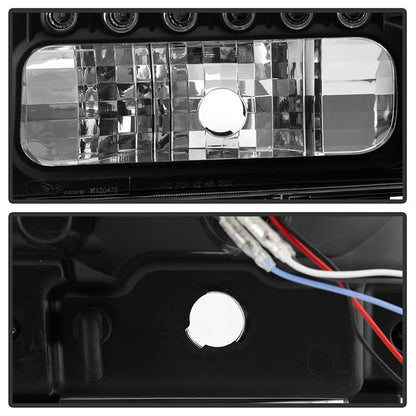 SPYDER Xtune Ford F250 F350 Super Duty 99-04 1Pc Headlights w/ LED Black HD-JH-FF25099-LED-BK 9026164