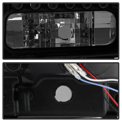 SPYDER Xtune Ford F250 F350 Super Duty 99-04 1Pc Headlights w/ LED Black Smoked HD-JH-FF25099-LED-BSM 9030215
