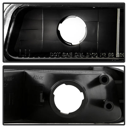 SPYDER xTune GMC Sierra 99-06 /Yukon 00-06 Crystal Headlights & Bumper Lights - Black HD-JH-GS99-AM-SET-BK 9037474