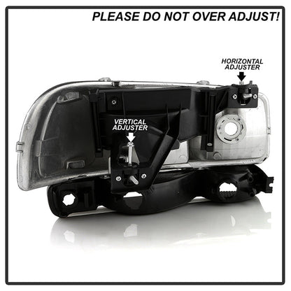 SPYDER xTune GMC Sierra 99-06 /Yukon 00-06 Crystal Headlights & Bumper Lights - Black HD-JH-GS99-AM-SET-BK 9037474