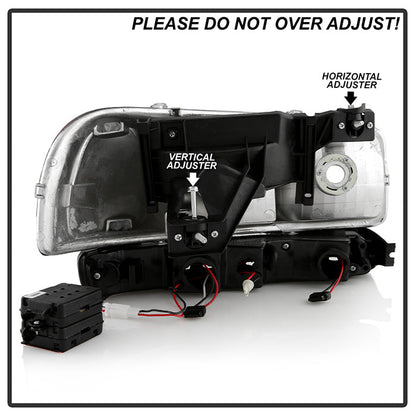 SPYDER xTune GMC Sierra 99-06 /Yukon 00-06 Headlights & LED Bumper Lights - Black HD-JH-GS99-LED-SET-BK 9037399