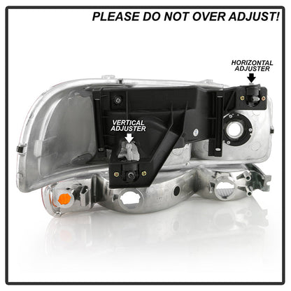 SPYDER Xtune GMC Sierra 99-06 Headlights & Amber Bumper Lights Chrome HD-JH-GS99-SET-OEAM-C 9027345