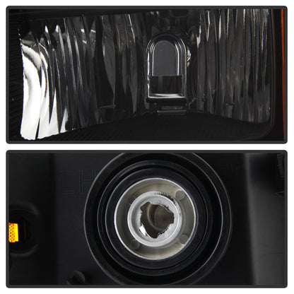 SPYDER xTune GMC Sierra 07-13 Headlights with Daytime LED Running Light - Black HD-JH-GSIE07-LED-BK 9037429