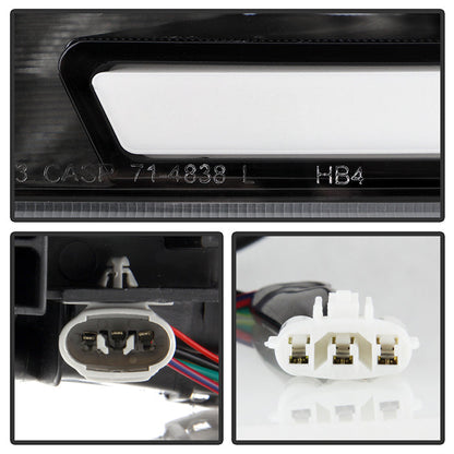 xTune Honda Accord 03-07 2/4Dr LED DRL Crystal Headlights - OE Black HD-JH-HA03-LED-BK 9949425