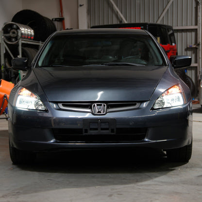 xTune Honda Accord 03-07 2/4Dr LED DRL Crystal Headlights - OE Black HD-JH-HA03-LED-BK 9949425