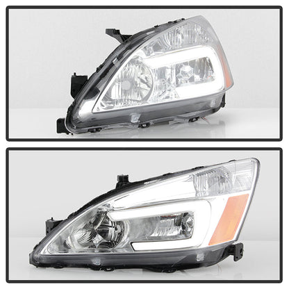 xTune Honda Accord 03-07 2/4Dr LED DRL Crystal Headlights - OE Chrome HD-JH-HA03-LED-C 9949418