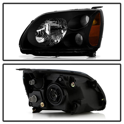 SPYDER Xtune Mitsubishi Galant 04-08 Amber Crystal Headlights Black HD-JH-MG04-AM-BK 5072900