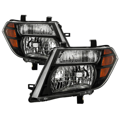 SPYDER Xtune Nissan Pathfinder 08-11 Amber Crystal Headlights Black HD-JH-NP08-AM-BK 5072887