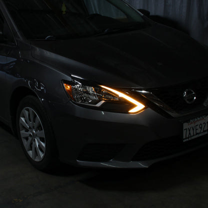 SPYDER xTune 16-19 Nissan Sentra LED Headlights - Black (HD-JH-NS16-LED-BK) 9950575