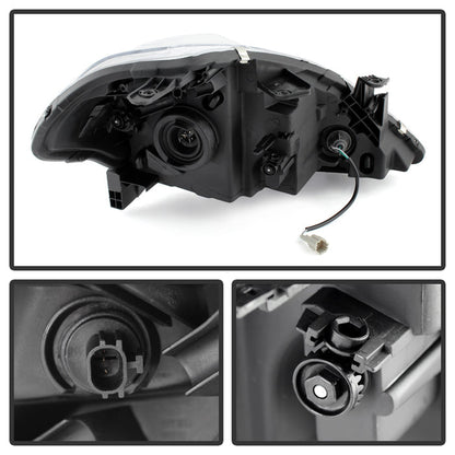 SPYDER Xtune Nissan Versa 07-12 Crystal Headlights Chrome HD-JH-NV07-AM-C 9023620