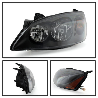 SPYDER Xtune Pontiac G6 05-10 (09-10 Fit w/Amber Turn Signal) Crystal Headlights Black HD-JH-PG605-AM-BK 9023668
