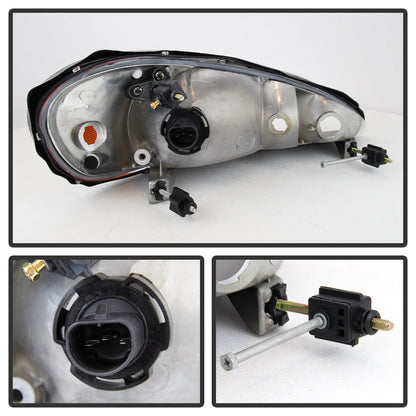SPYDER Xtune Pontiac Grand Am 99-05 Crystal Headlights Chrome HD-JH-PGAM99-AM-C 9023514