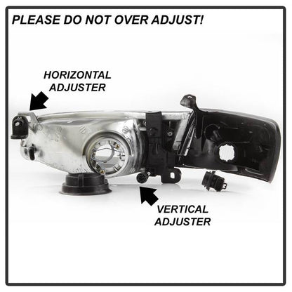 SPYDER xTune 97-99 Toyota Camry 4pc OEM Style Headlights w/Corner Lights - Black (HD-JH-TCAM97-SET-BK) 9042836