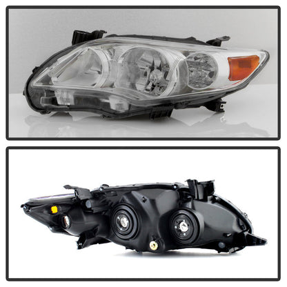 SPYDER xTune Toyota Corolla 11-13 Driver Side Headlights - OEM Left - Chrome HD-JH-TCO11-OE-L 9937538