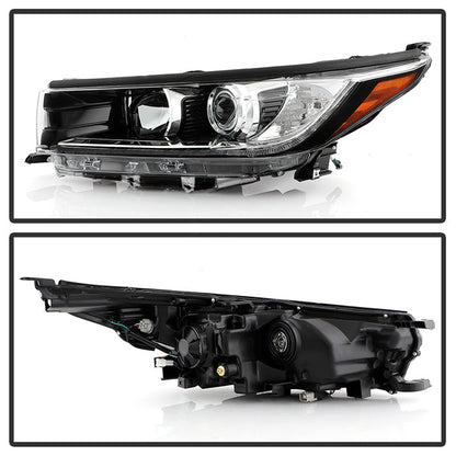 xTune Toyota Highlander 17-19 w/LED DRL Halogen Headlight - OE Black Left HD-JH-THIGH17SE-OE-BK-L 9949470