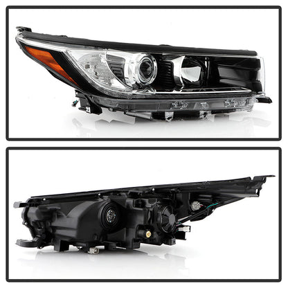 xTune Toyota Highlander 17-19 w/LED DRL Halogen Headlight - OE Black Right HD-JH-THIGH17SE-OE-BK-R 9949487
