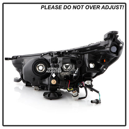 xTune Toyota Highlander 17-19 w/LED DRL Halogen Headlight - OE Black Right HD-JH-THIGH17SE-OE-BK-R 9949487