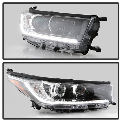 xTune Toyota Highlander 17-19 w/LED DRL Halogen Headlight - OE Black Right HD-JH-THIGH17SE-OE-BK-R 9949487